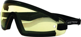 Wrap Around Sunglasses Black W/Yellow Lens