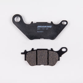 Semi-metallic braking brake pad from Braking brand, model 31-968S, designed for vehicle braking systems.