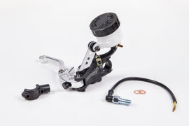 Silver Braking brake master cylinder with 19mm lever for motorcycles, featuring a durable, compact design.