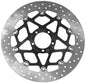 BREMBO Serie Oro front floating brake rotor showing metallic surface and vented design for high-performance braking.