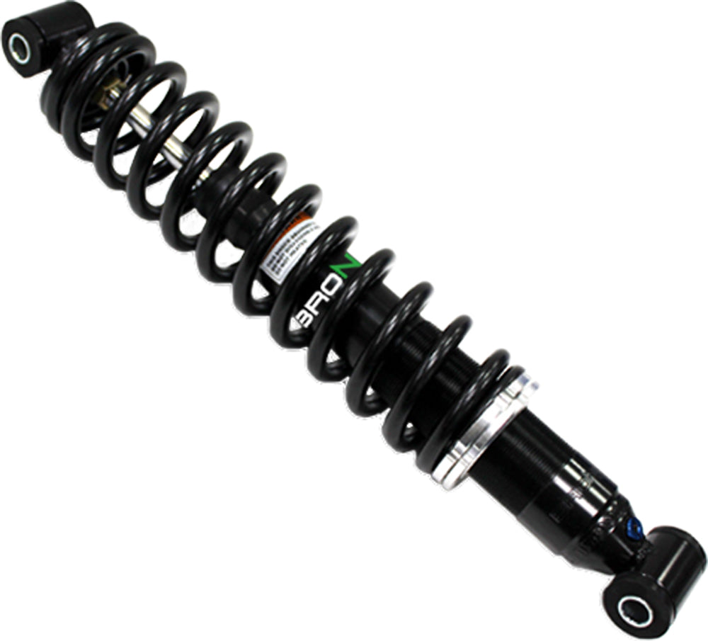 BRONCO rear gas shock suspension component, showing the cylindrical shock absorber with mounting points and metallic finish.