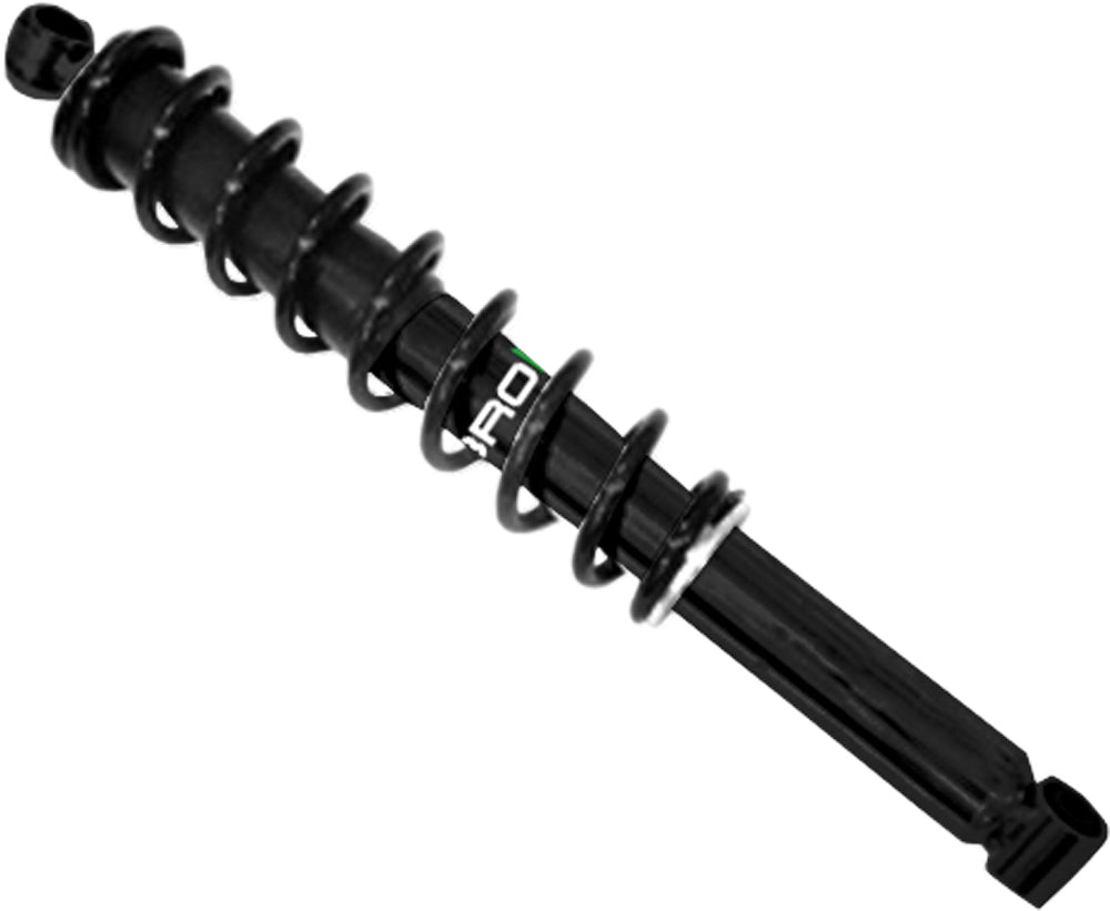 Rear BRONCO gas shock suspension component for vehicle, showcasing the durable shock absorber in black with mounting hardware