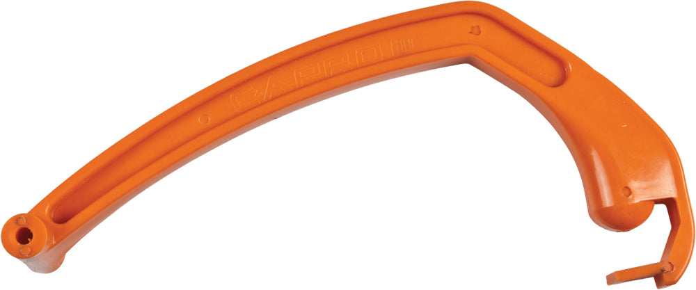Orange Ski Loops from C&A for skis, carbides, and runners, shown in a close-up image of the ski accessories.