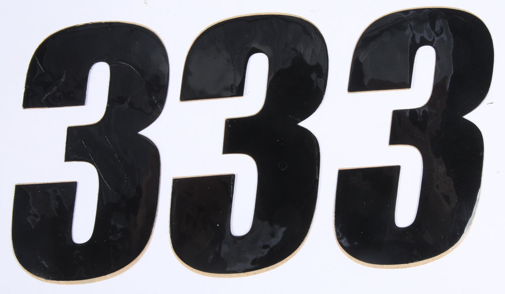 Number 3 Black 4" 3/Pk