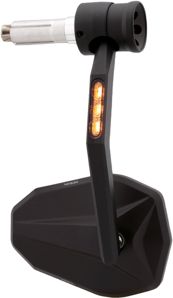 Victory Rim Bar End Mirror With Run Lights/Turn Signals