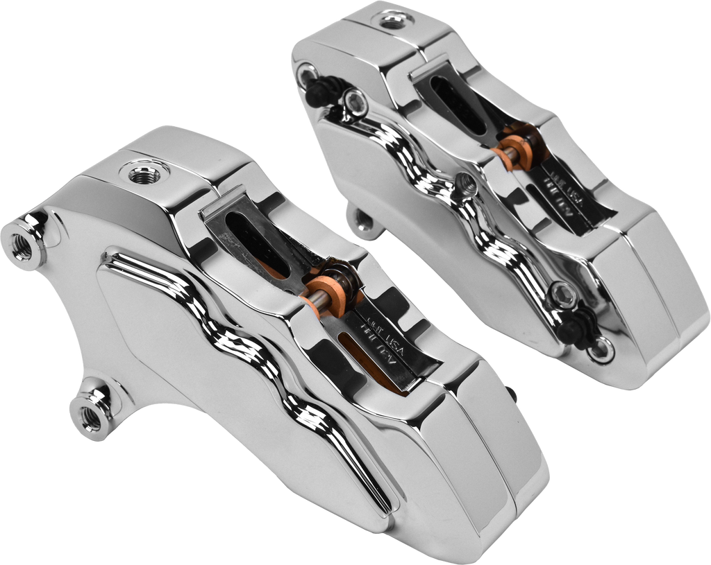 6 Pist Front Dual Caliper Kit Chrome 00 Up W/ 13" Rotor
