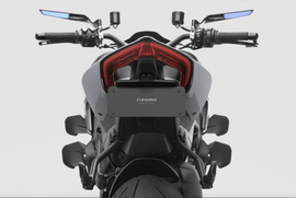 RIZOMA Flat Out Fender Eliminator for Ducati motorcycle, sleek black body kit with streamlined design and mounting hardware