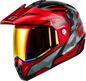 Md 74 Striker Modular Helmet W Red Shield Blk/Gry/Rd Mtlc Xs
