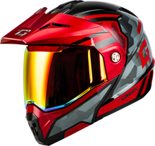 Load image into Gallery viewer, Md 74 Striker Modular Helmet W Red Shield Blk/Gry/Rd Mtlc Sm
