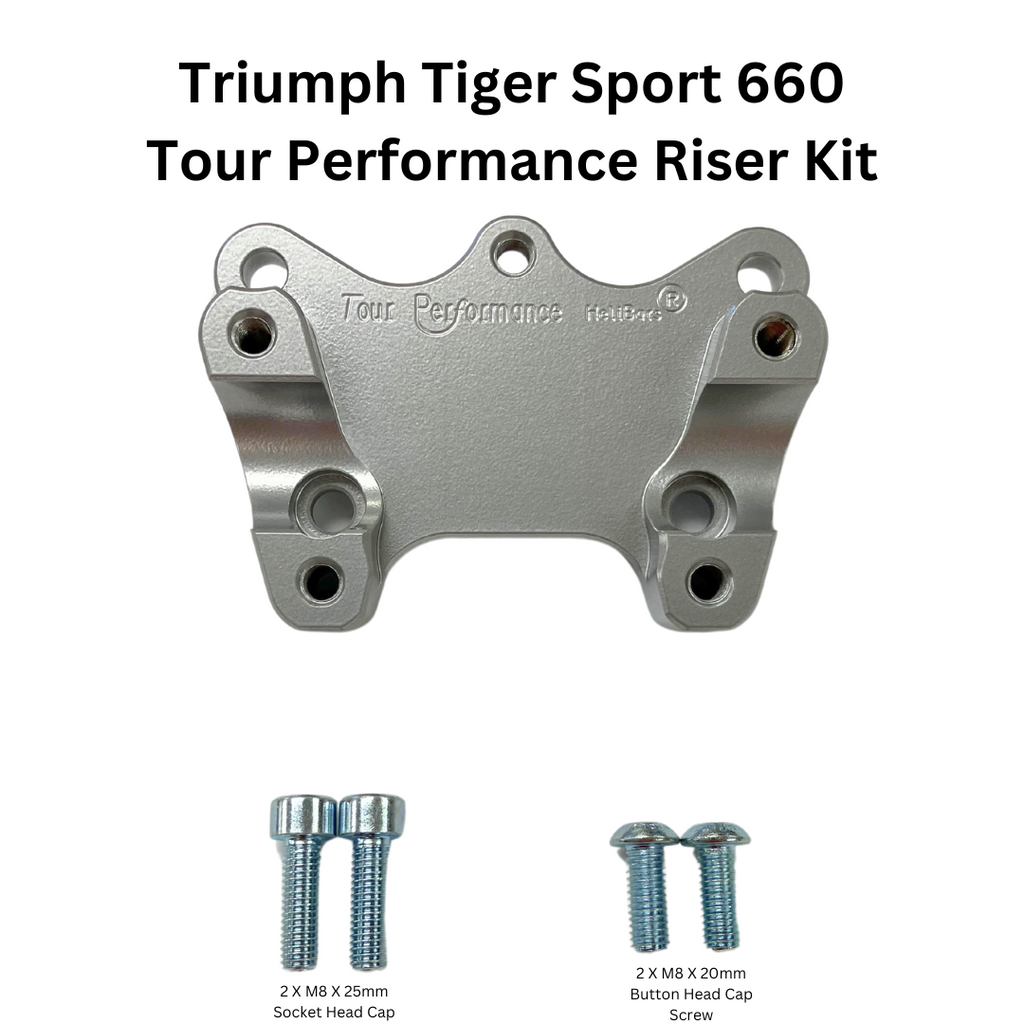 Handlebar Risers Silver Tri