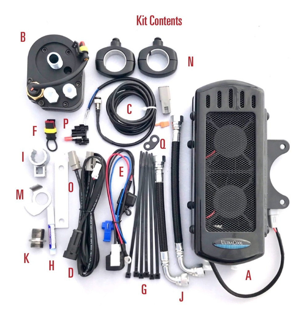 Center Frame Mount Oil Cooler Non Abs  St `01 17  Gloss Blk