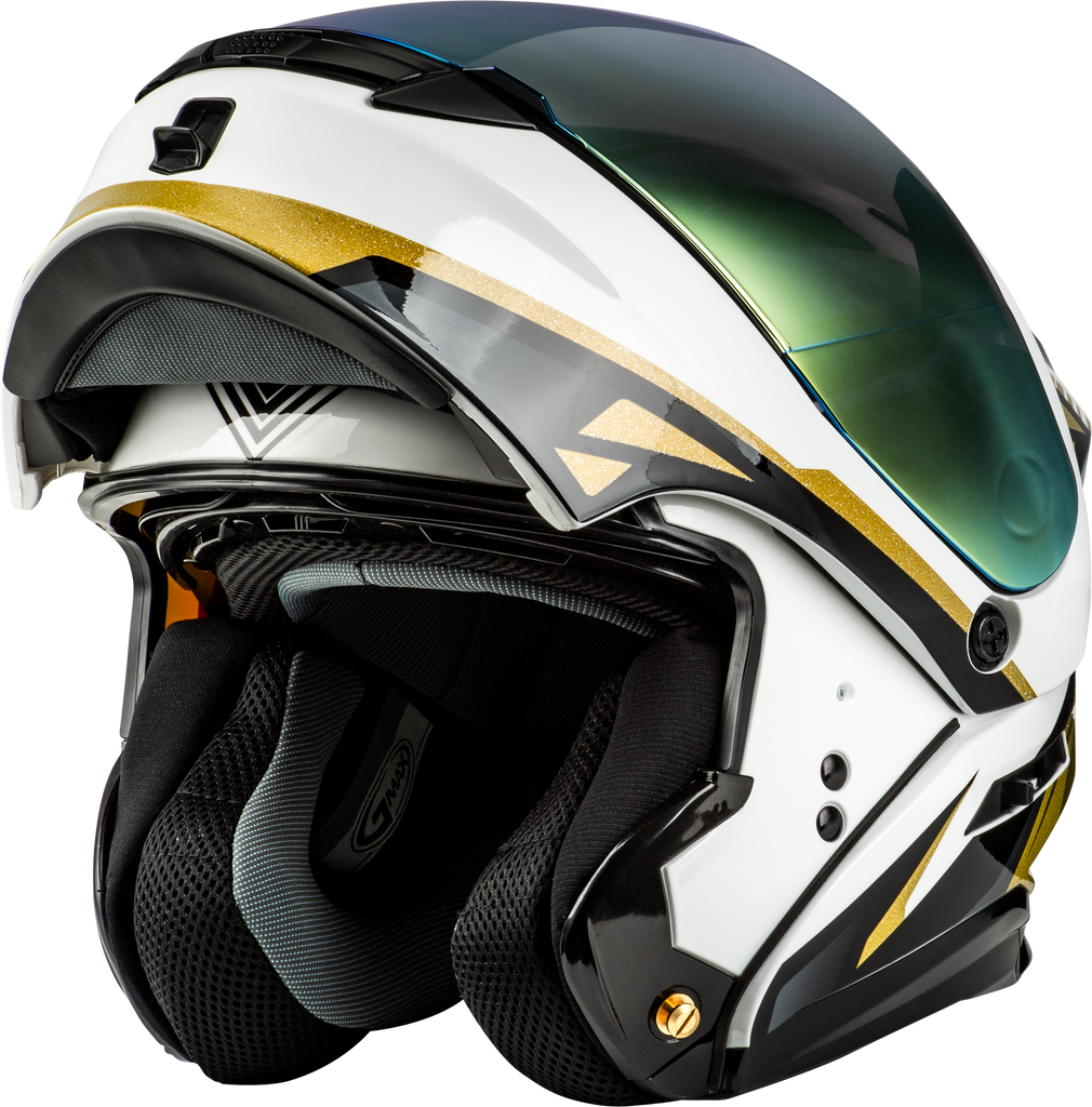 Md 01 Volta Helmet White/Gold/Black Metallic Sm