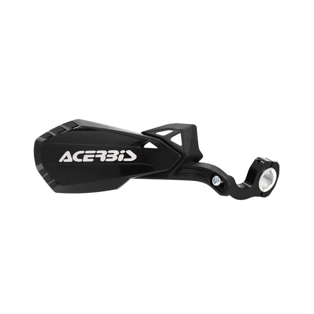 ACERBIS Handguard Firstmoto for mini motorcycles, black plastic hand protection with mounting hardware visible.