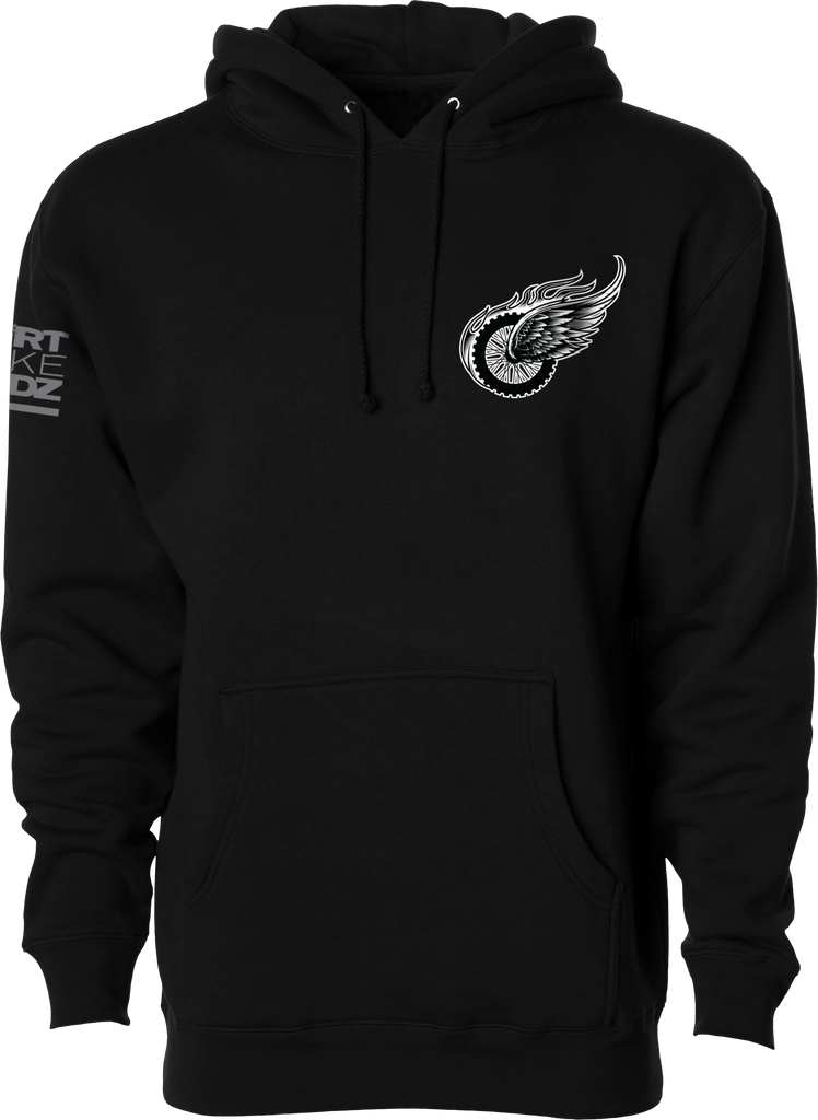 Two Wheels Hoodie Black Sm