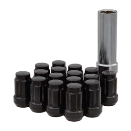 12mmx1.50 Lock Style Lug Nuts Black W/Key 16/Pk