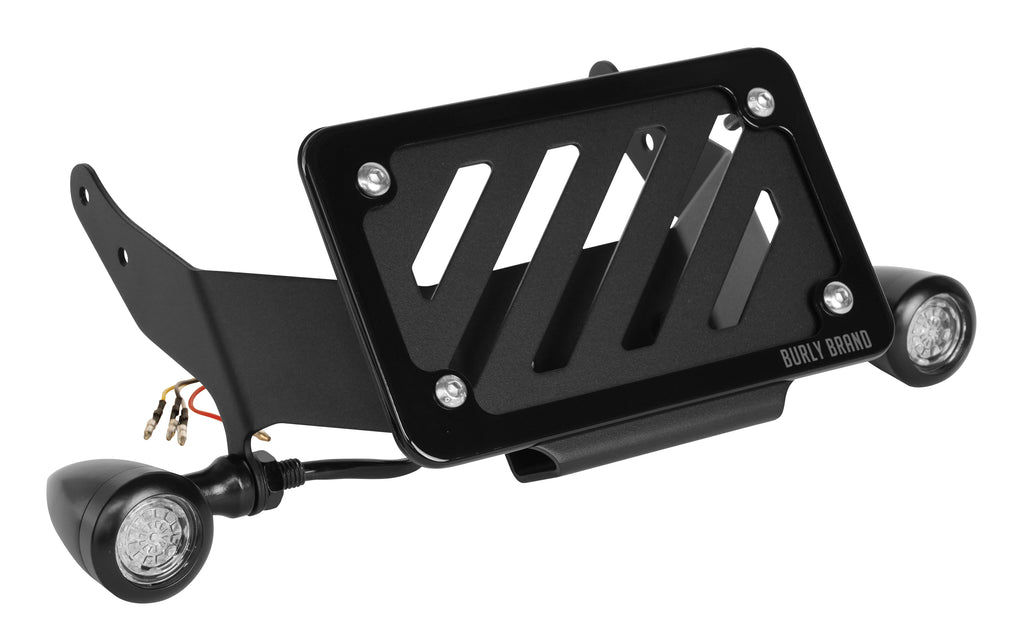 Slash Cut Lic Plt Kit With Ts Black