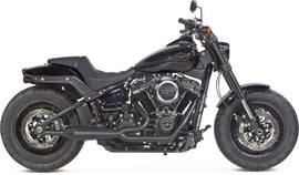 TBRComp S Gen 2 2-1 exhaust system for Softail Black motorcycle, featuring sleek black finish and performance design.
