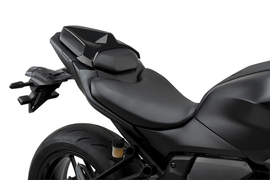 Black rear seat cowl for Yamaha motorcycle by PUIG, made from durable body material, designed to enhance the bike's appearance.
