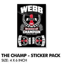 Load image into Gallery viewer, The Champ Cw2 Sticker Pack 4x6 Sheet