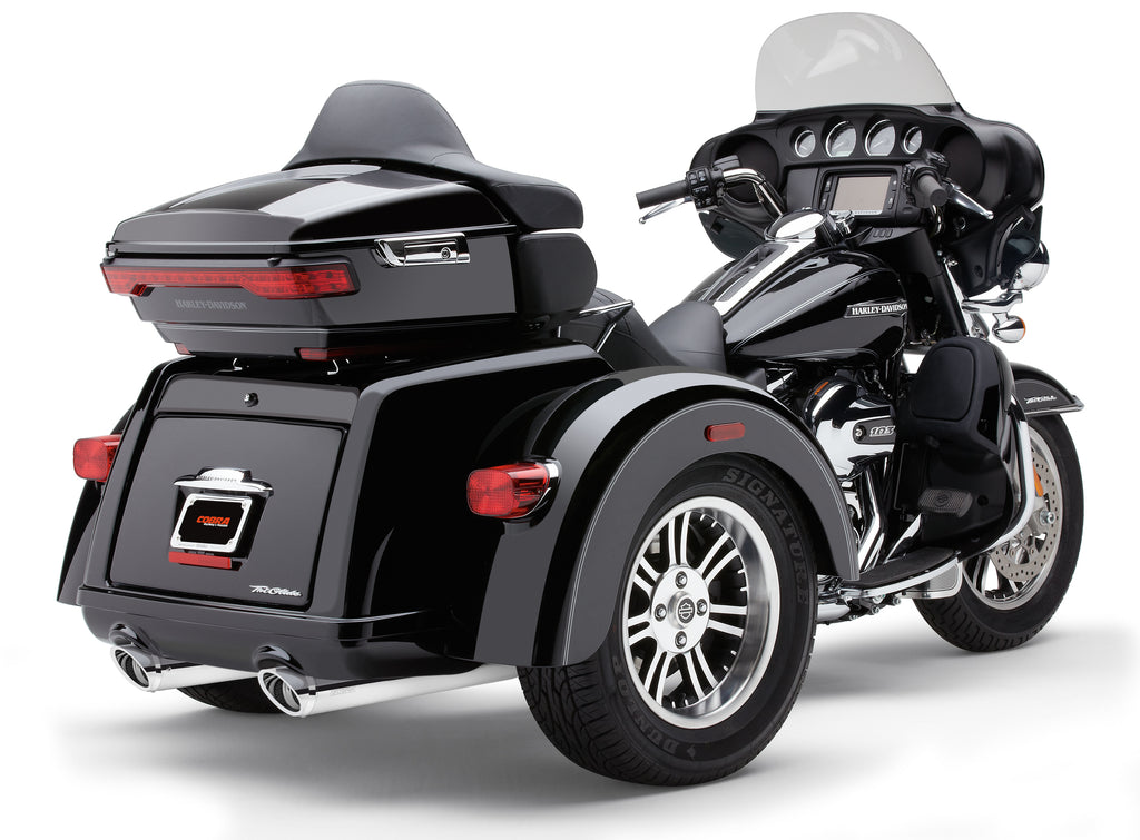 Slip Ons W/Billet Tips Chrome Tri Glide 09 25