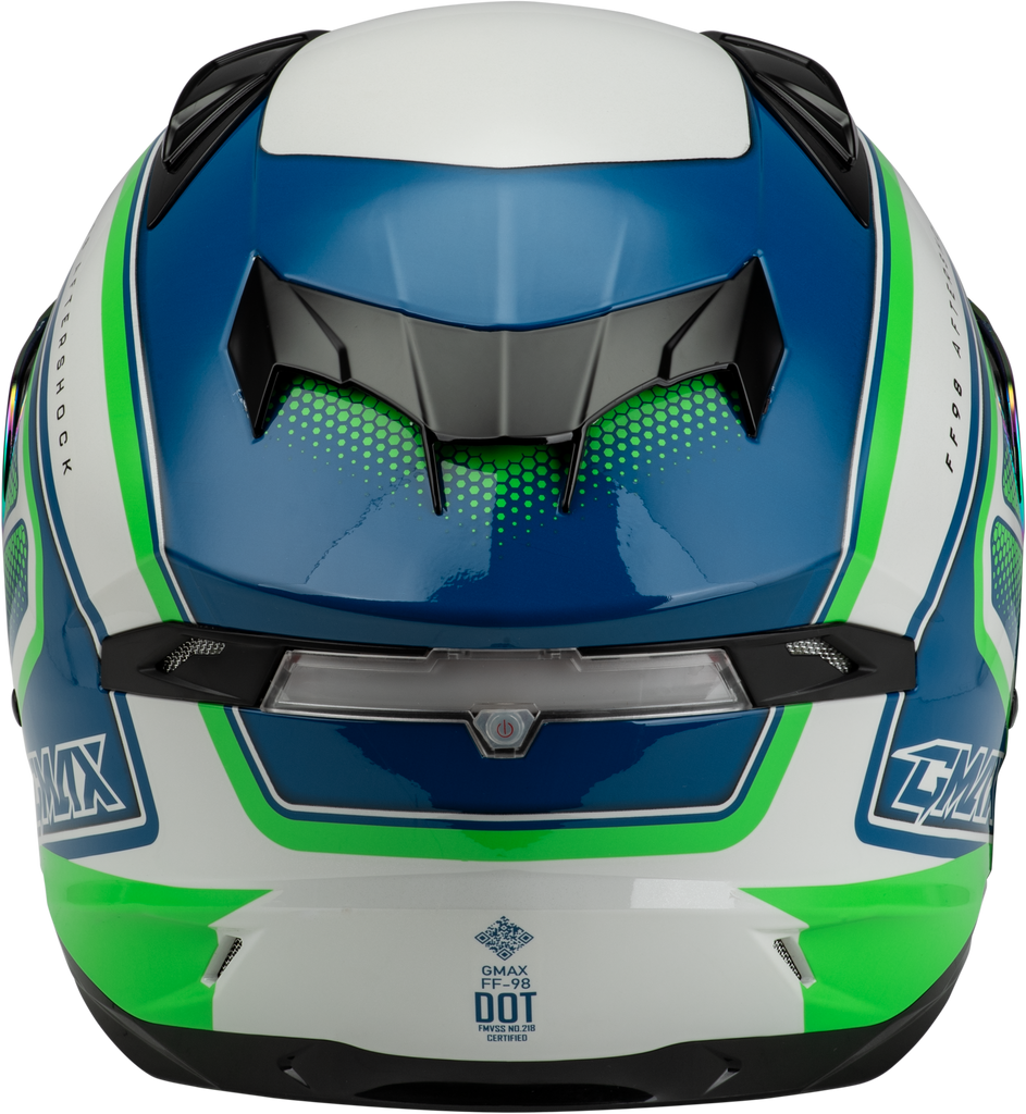 Ff 98 Aftershock Helmet White/Neon Green Md