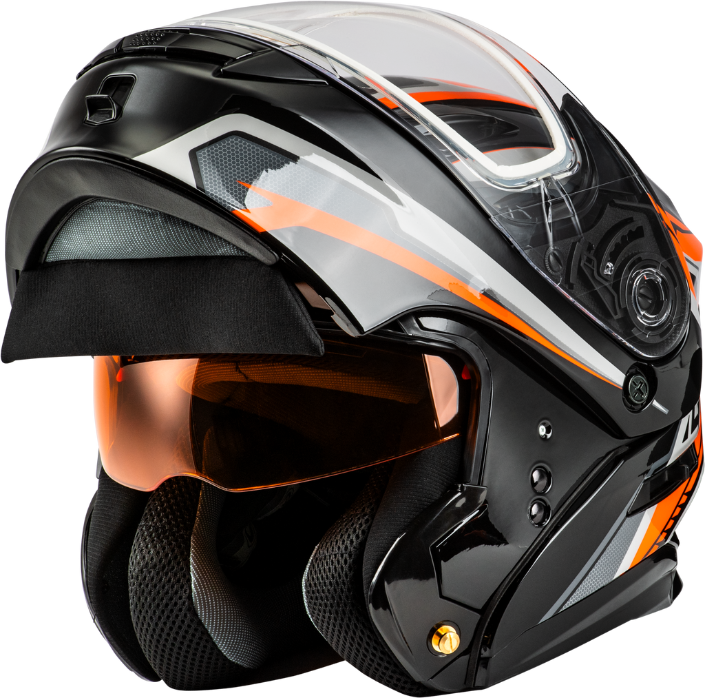 Md 01s Transistor Snow Helmet Orange/Black Lg