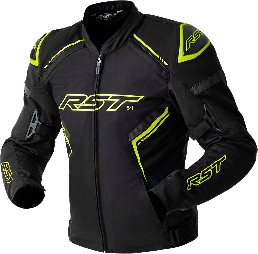 S1 D3o Textile Jacket Black/Grey/Flo Yel 2x