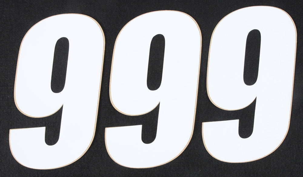 Number 9 White 6" 3/Pk