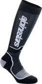 Youth Mx Plus Socks Black/White Md/Lg