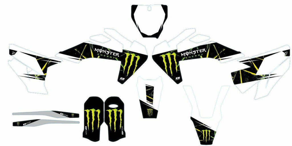 Cmplt Kit Monster Energy Slash White Bg