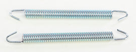 HELIX Zinc exhaust springs, 10mm diameter, for automotive exhaust systems, shown in a close-up image with springs and mounting hooks.