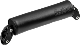 Black handlebar pad set with 220mm brace for handlebars, ZETA brand, 200mm length, shown on a motorcycle handlebar.