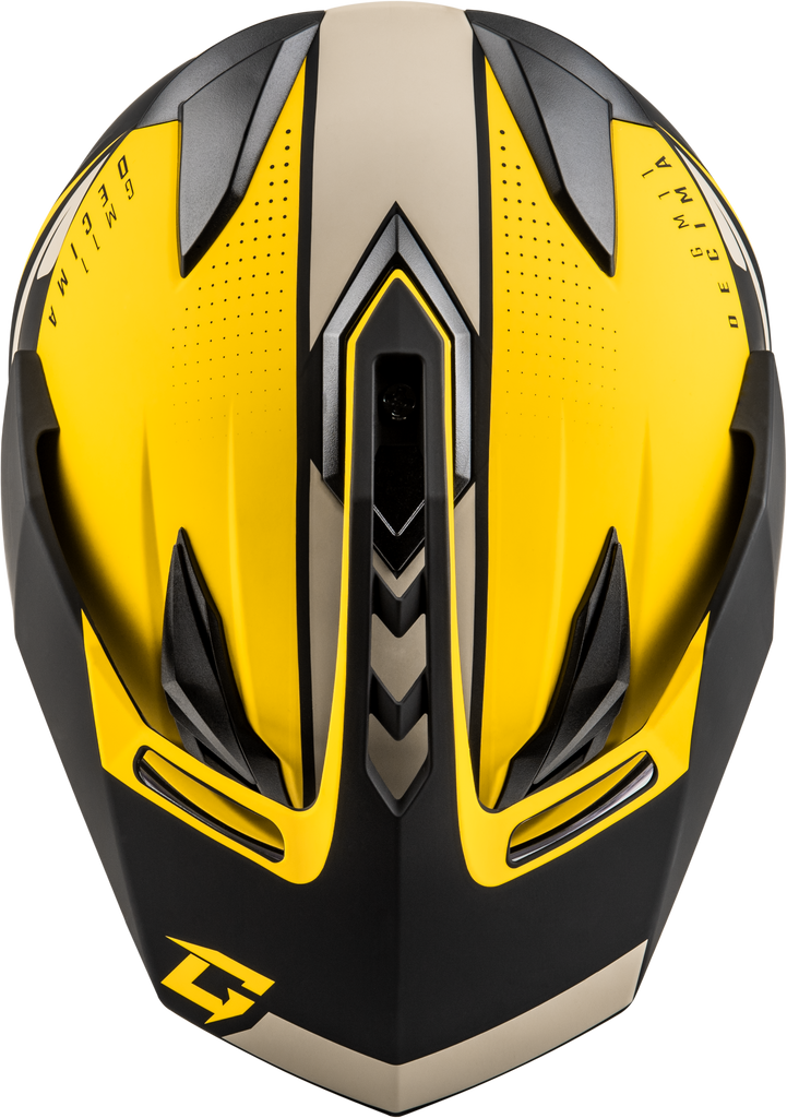 Gm 11 Decima Helmet Matte Black/Yellow/Grey Xs