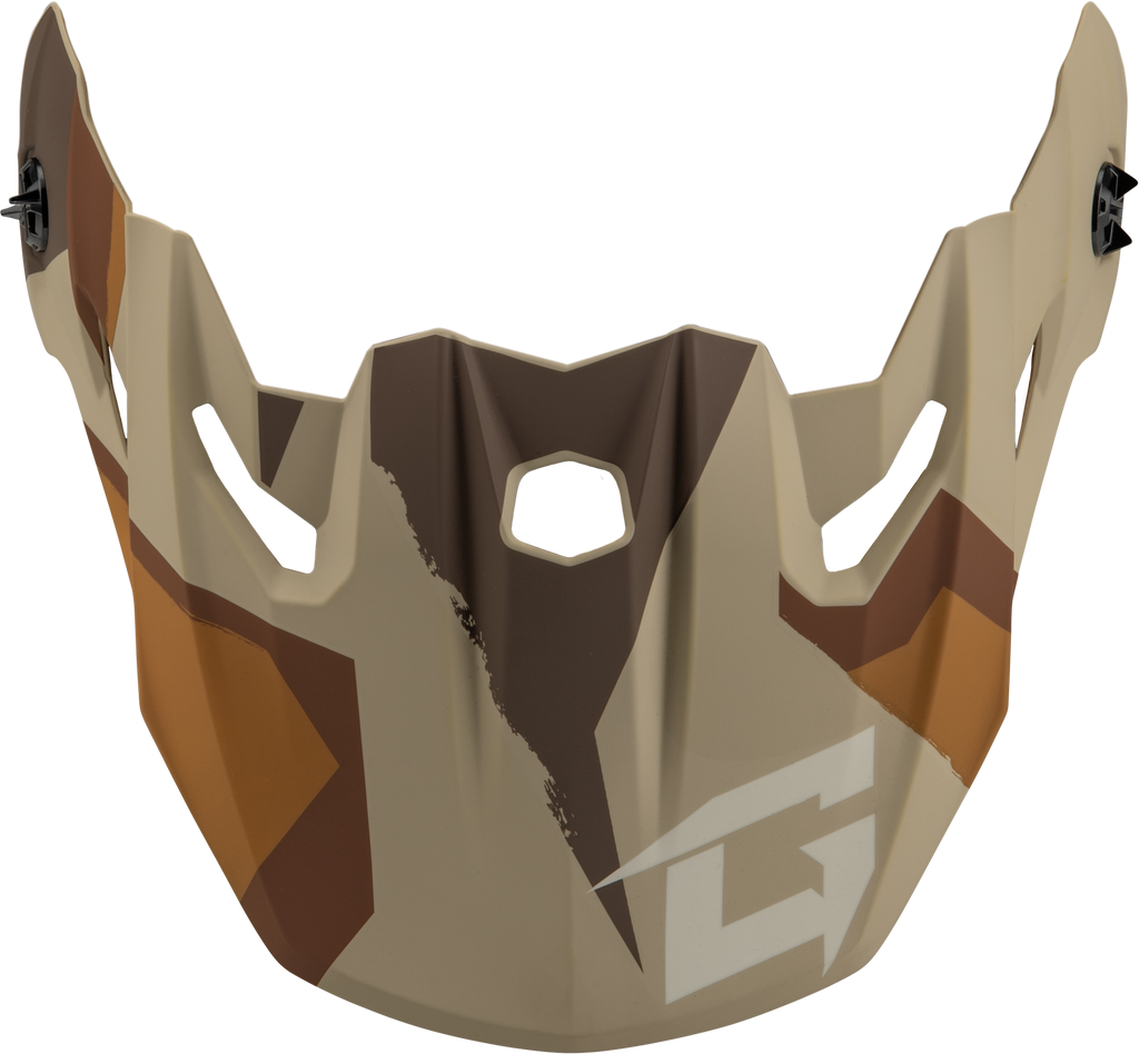 Mx 96 Splinter Visor W/Screws Matte Brwn/Tan/White