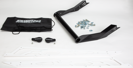 Straightline Hide 'N' Go rear bumper, 155-inch white body component, designed for vehicle protection and style.