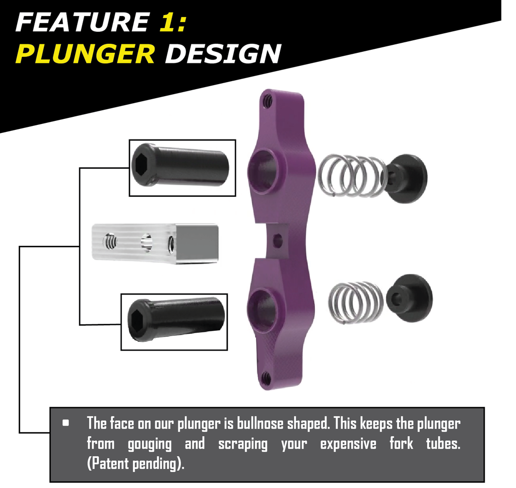 Tamer Double Button X Wing Purple suspension device with two buttons and X wing design in purple color.
