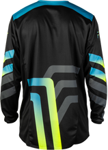 Load image into Gallery viewer, Kinetic Volt Jersey Black/Grey/Teal/Yellow Lg