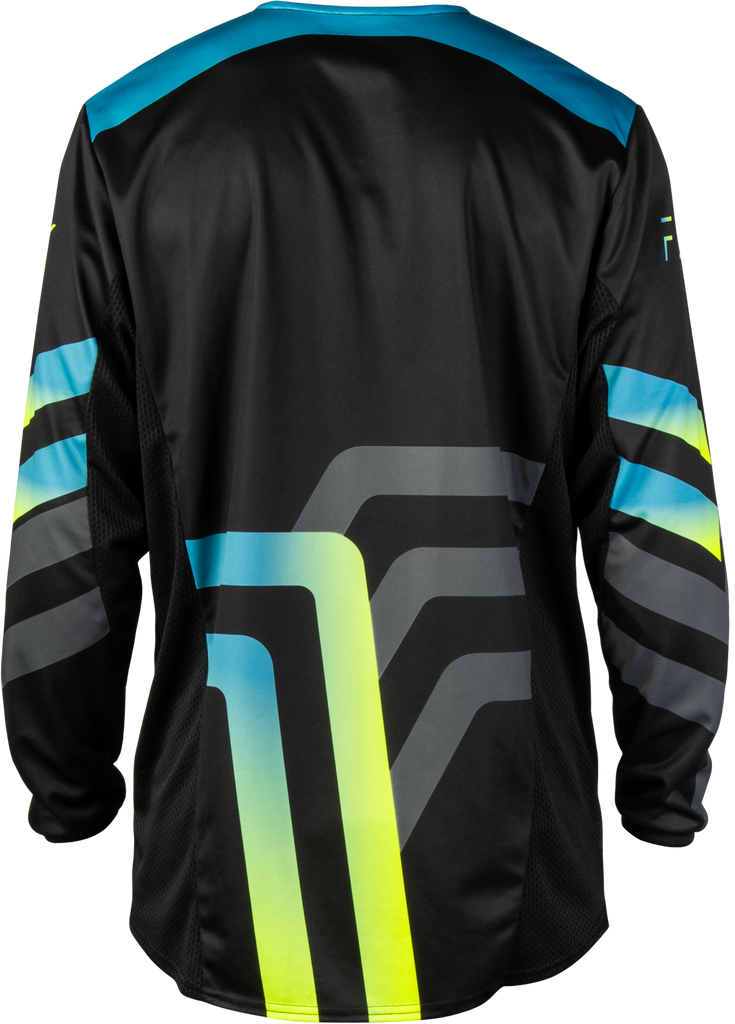 Kinetic Volt Jersey Black/Grey/Teal/Yellow Md