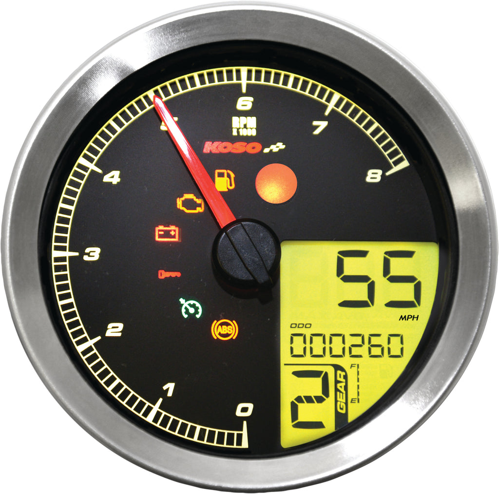 Speedo / Tach Sil Bezel Lcd Color Change Display