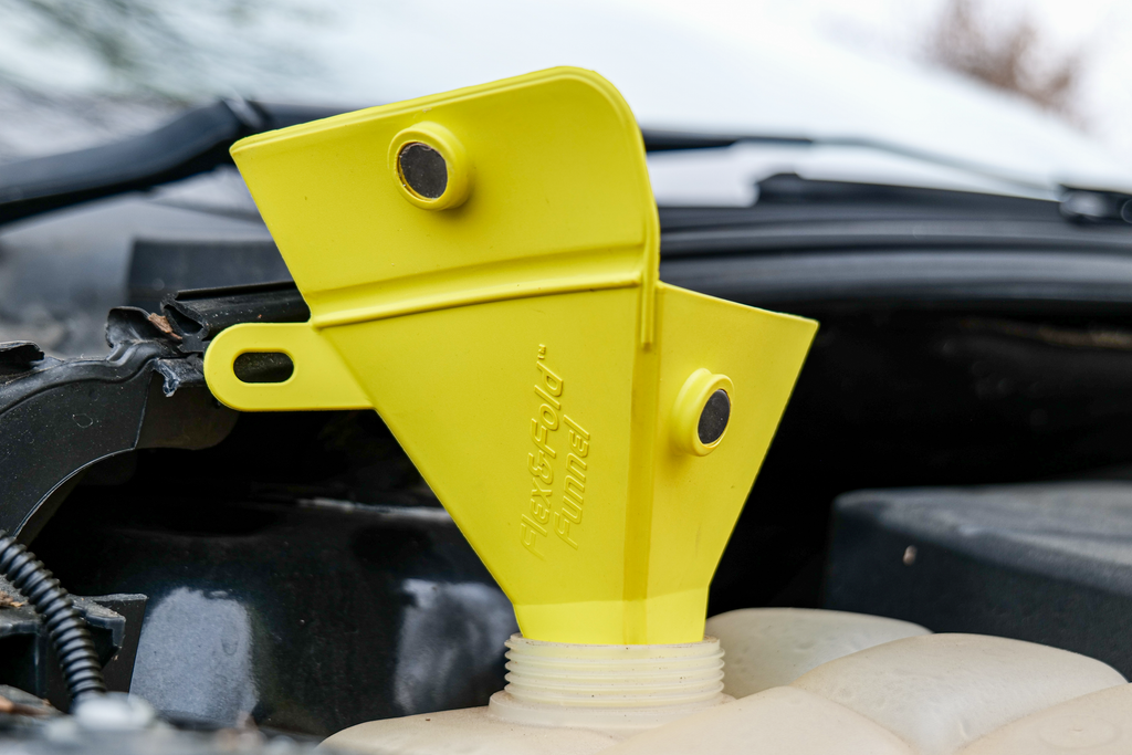 Blue Caliber Flex & Fold Funnel Small accessory, featuring a compact design with flexible and foldable parts for easy use.