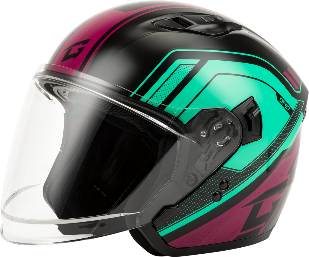 Of 87 Duke Helmet Black/Aqua/Coral Xl