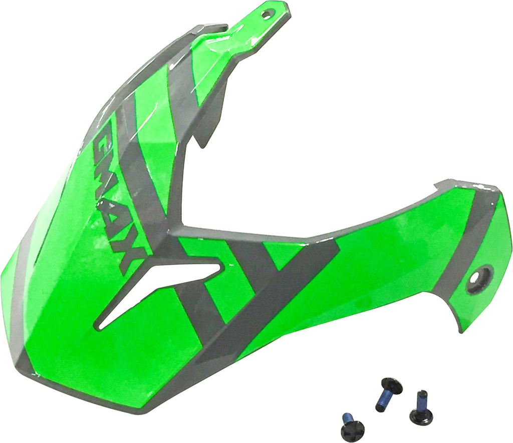 Visor W/Screws Trapper Grey/Neon Green Gm 11s