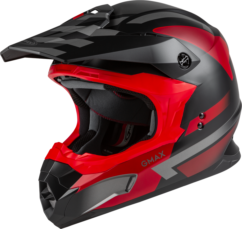 Mx 86 Off Road Fame Helmet Matte Black/Red/Silver Md