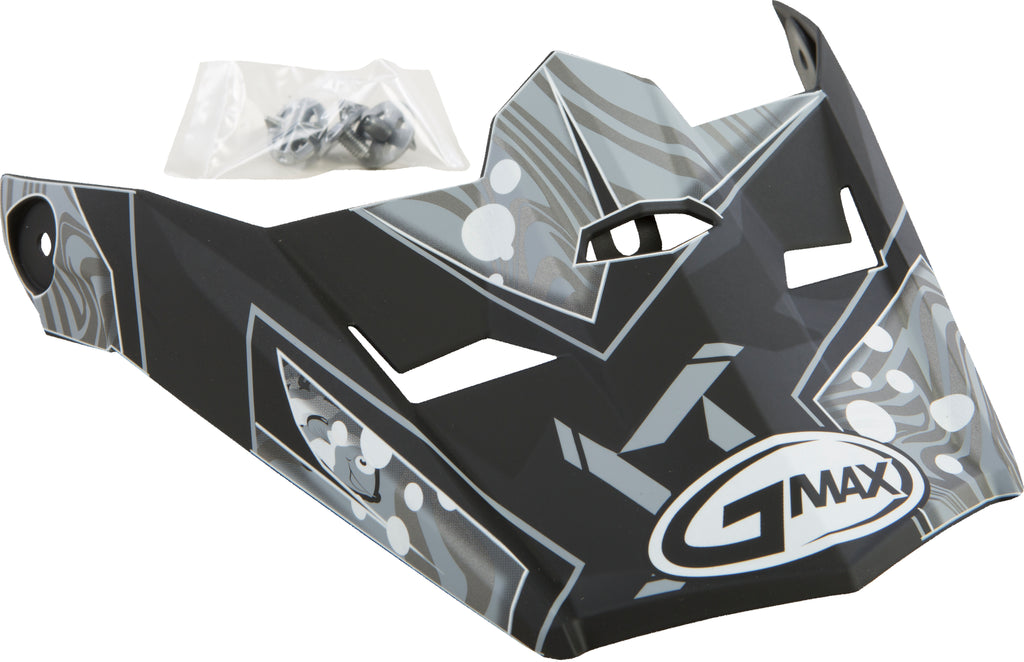 Visor W/Screws Hooper Mx 46y Matte Black/Dark Silver Ys Yl