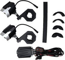 Load image into Gallery viewer, Dual Switchback Led Lights Silver/Blk Wired Remote Pr