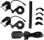 Dual Switchback Led Lights Silver/Blk Wired Remote Pr