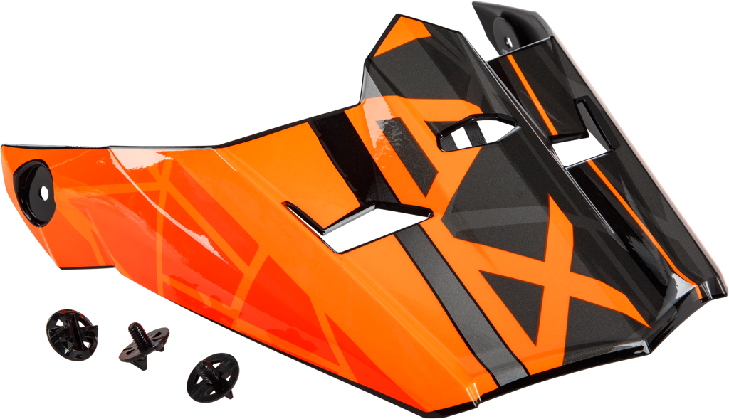 Visor W/Screws Mega Mx 46 Black/Orange/Silver Md 2x
