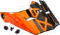 Visor W/Screws Mega Mx 46 Black/Orange/Silver Md 2x