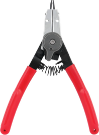 Performance Tool reversible snap ring pliers with ergonomic handles, designed for installing and removing snap rings easily.