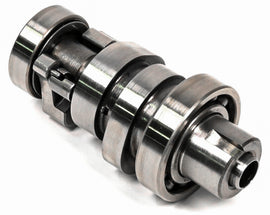 High performance BBR engine camshaft with detailed metal lobes and precision machining for automotive use.